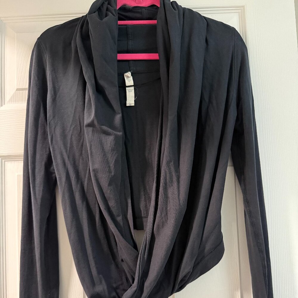 Lululemon Iconic Wrap Sweater Cardigan Black Size 4 Pre-Owned